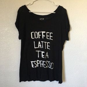 Black Ladies Short Sleeve Coffer Tee